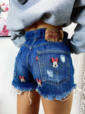 Short Levi’s Vintage stampa topolina con strappi