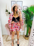 Completo giacca e pantalone cuori Rosa
