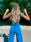 Completo pantalone con spacco e top