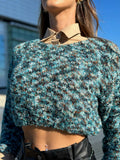 Maglione multicolor azzurro