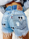 Short Levi’s Vintage con stampa topolino chiaro
