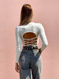 Jeans con maxi spacco grigio
