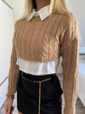 Pull crop a trecce Camel