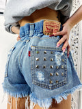 Short Levi’s Vintage bagno medio con borchie