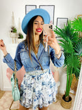 Giacca di jeans con Incrocio