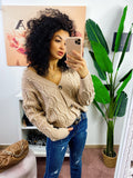 Cardigan con perle beige top Quality
