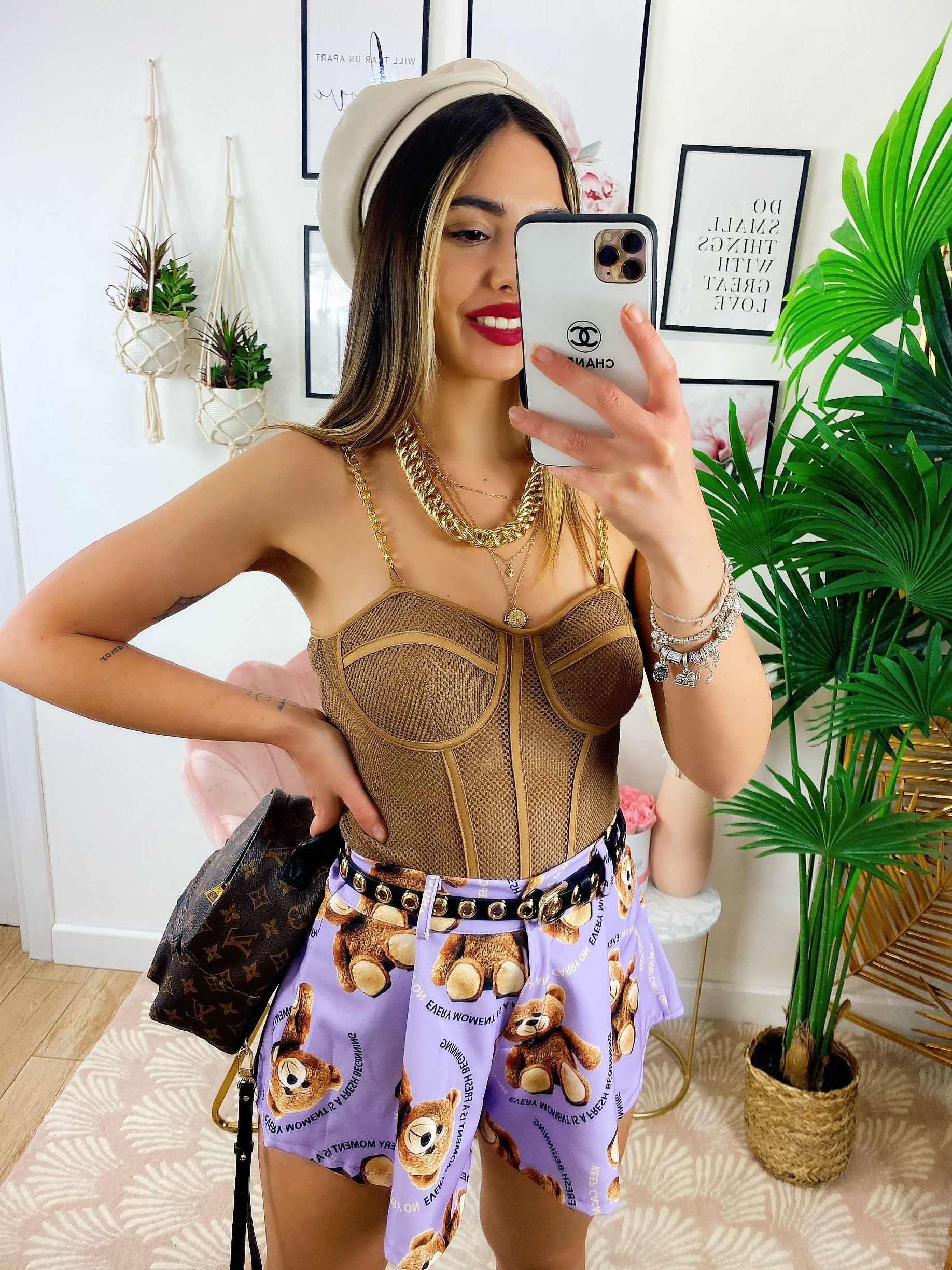Short con Orsetti lilla