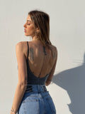 Body/costume glitter schiena aperta