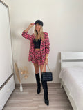Completo giacca e Short maculato Fuxia
