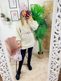 Maxi maglione beige
