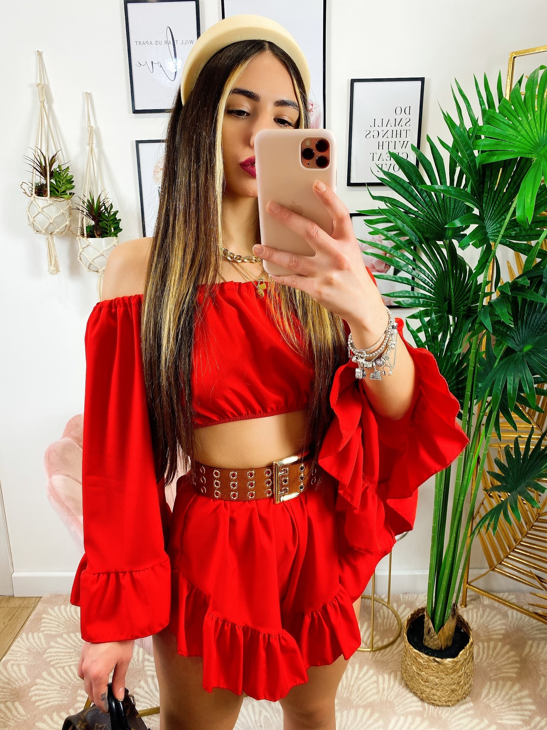 Completo due pezzi rosso