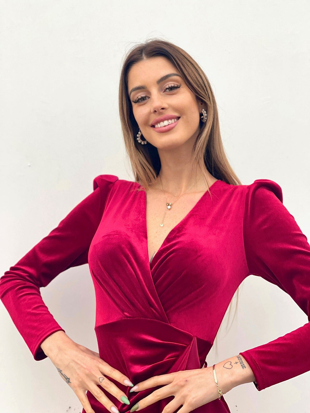 Abito Rosso con fusciacca