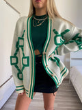 Cardigan influencer verde Top quality
