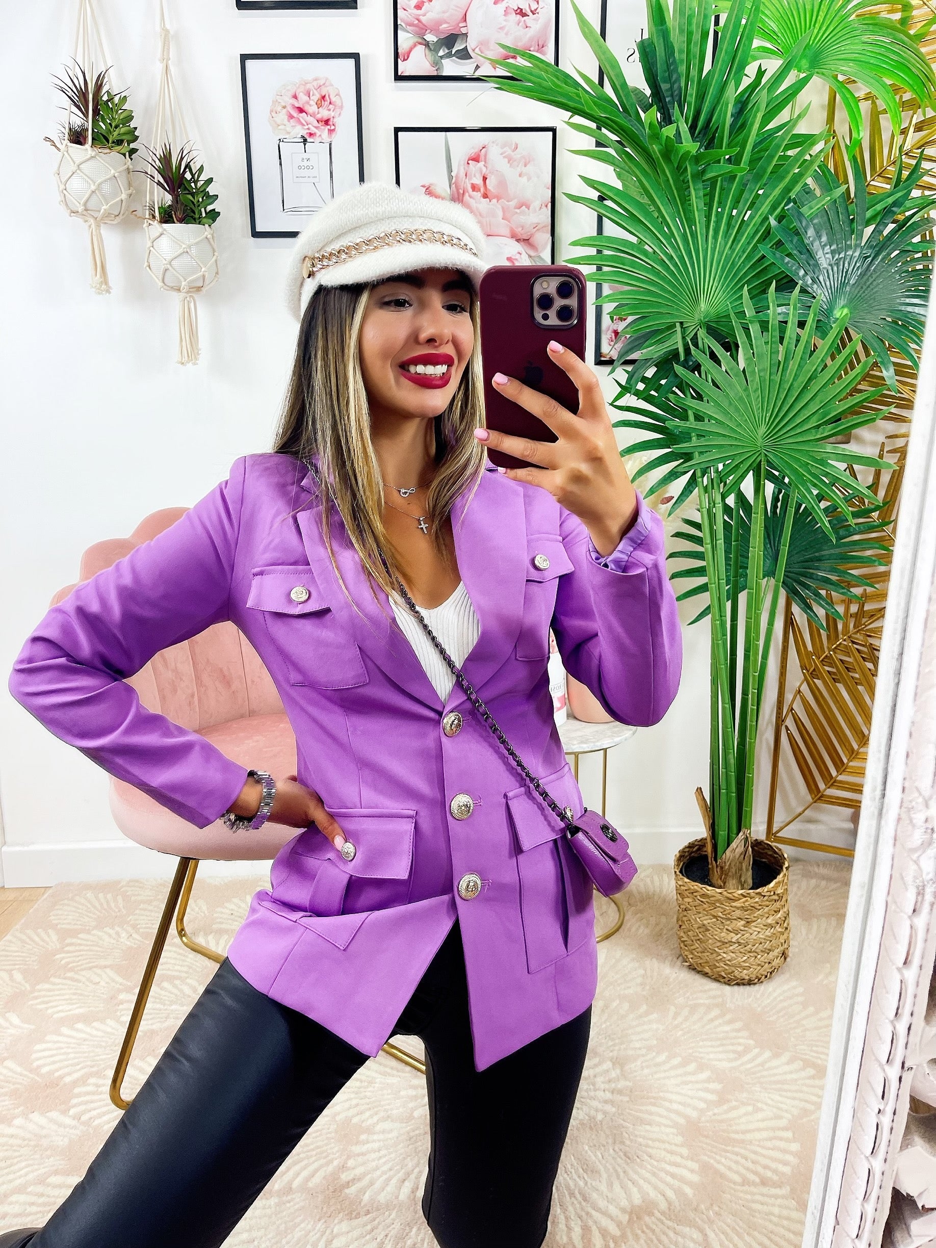 Blazer Purple con Borsetta