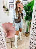 Completo Short e giacca pied de poule carta da zucchero
