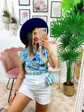 Short bianco con elastico