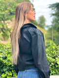 Giacca in eco pelle nera