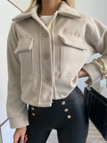 Giacchina crop beige