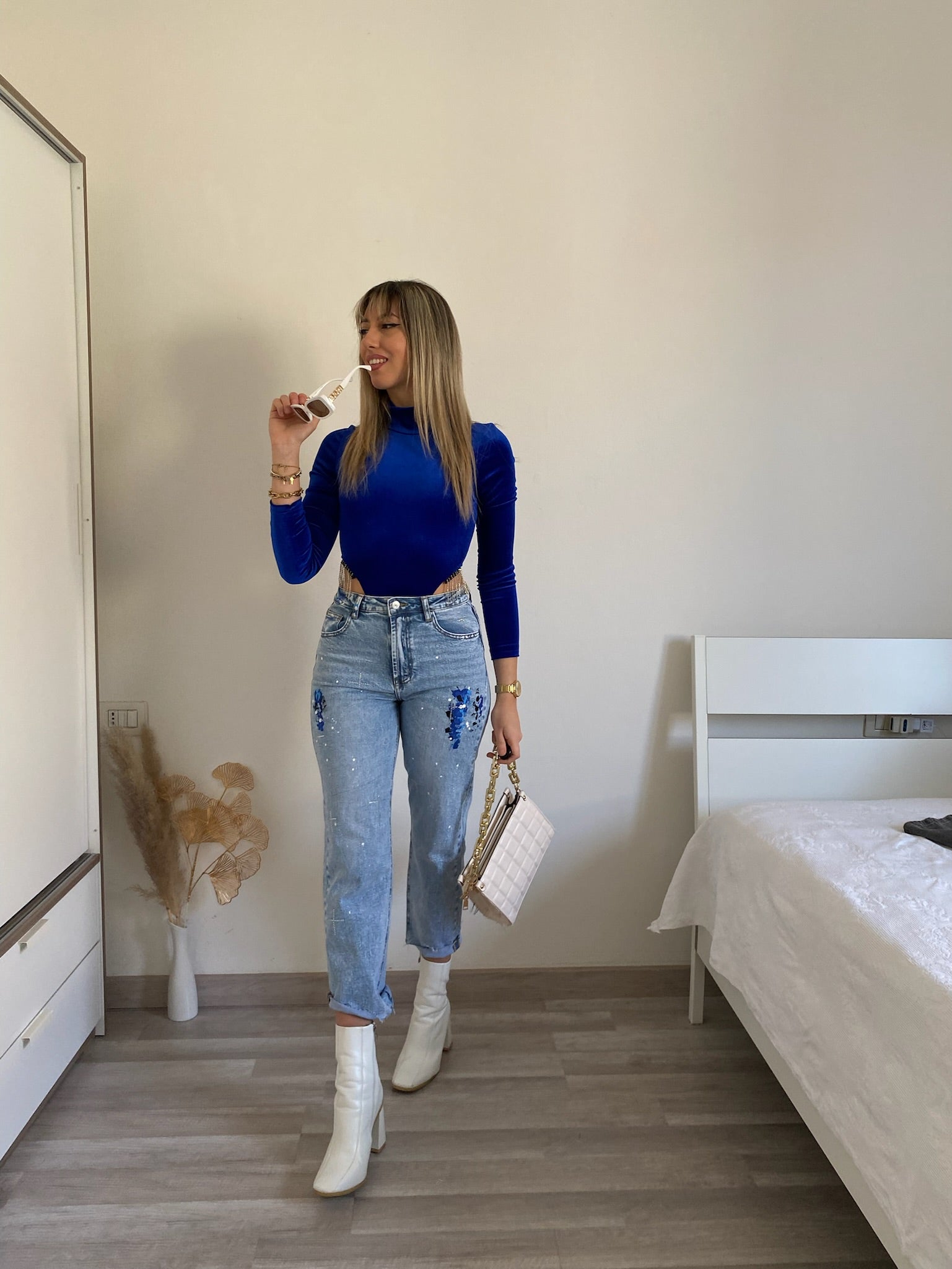 Body in ciniglia con frange