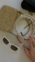 Bag a mano con strass oro