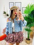 Giacca di jeans con Ricami