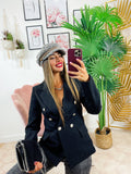 Blazer con bottoni Nero