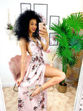 Dress Afrodite rosa con fiori