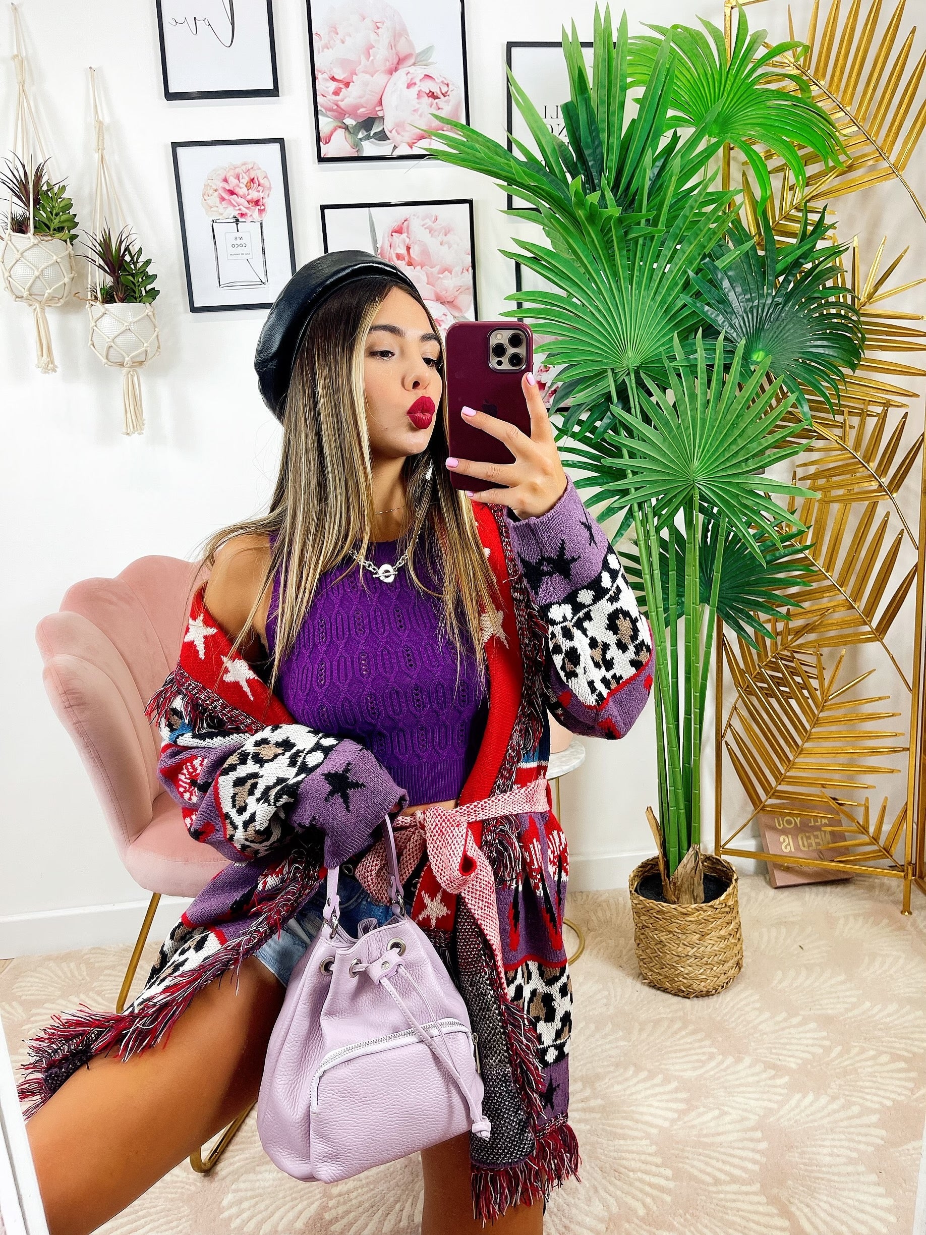 Top autunnale purple