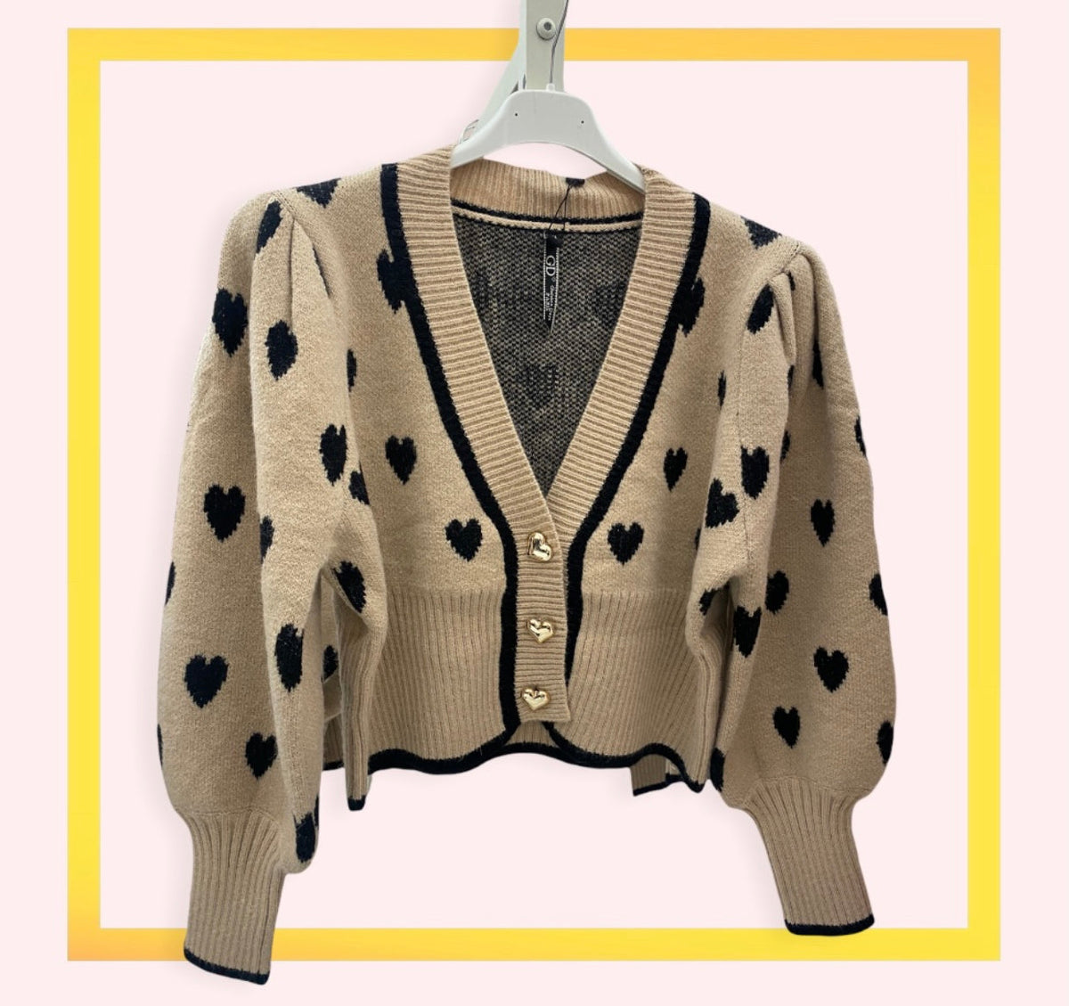 Cardigan a Cuori con bottoni
