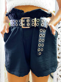 Short nero con elastico