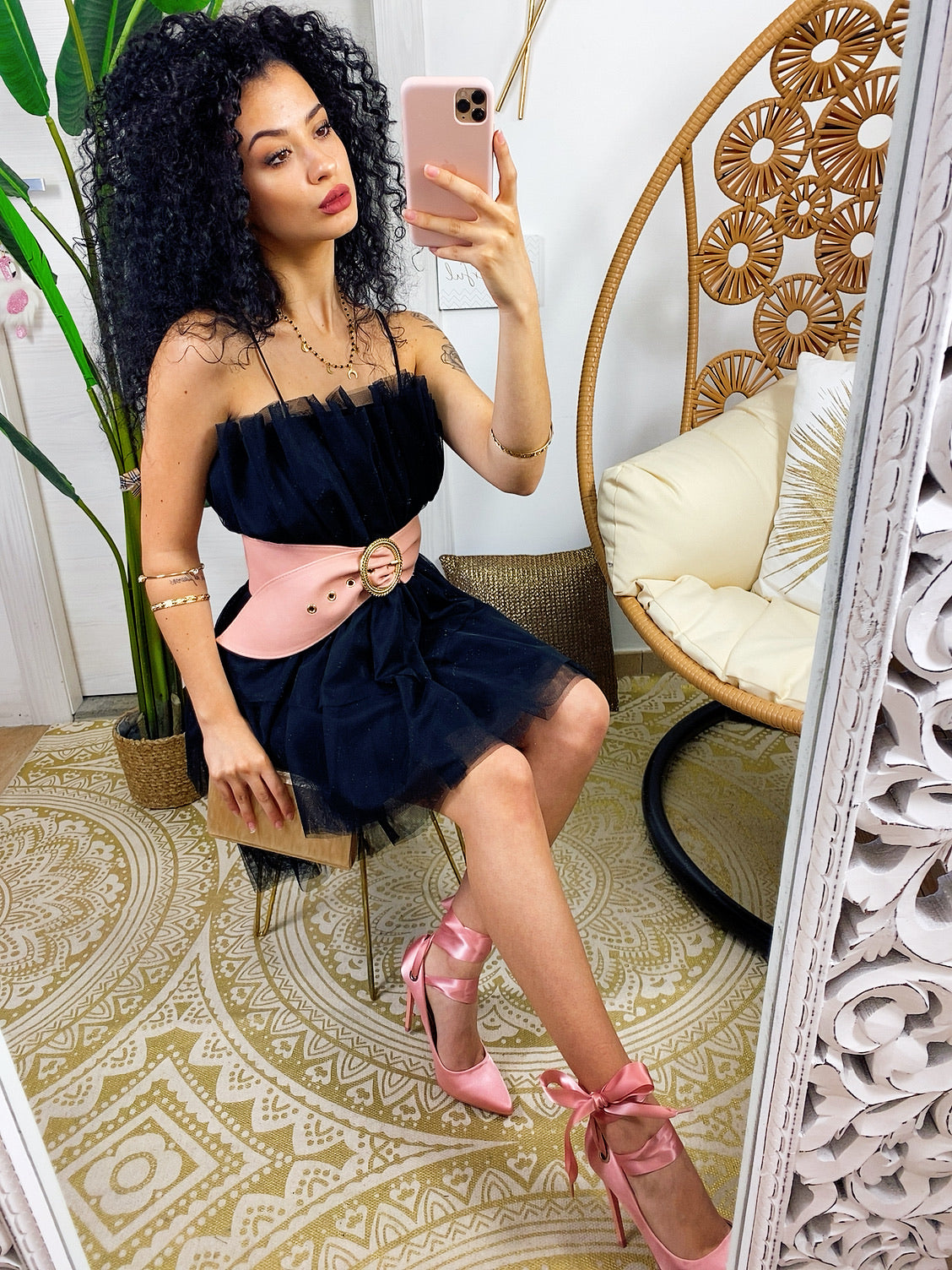 Abito in tulle nero Venere