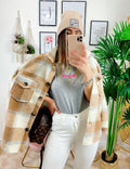 Giacca a quadri Beige