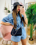 Tutina in Jeans con cintura