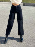 Jeans wide leg nero