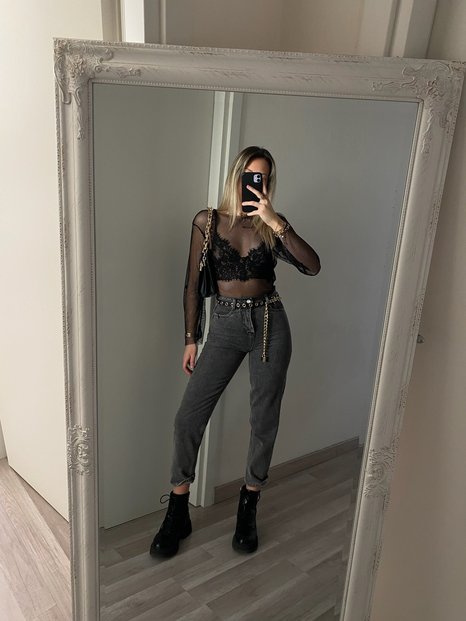 Bralette in pizzo nera