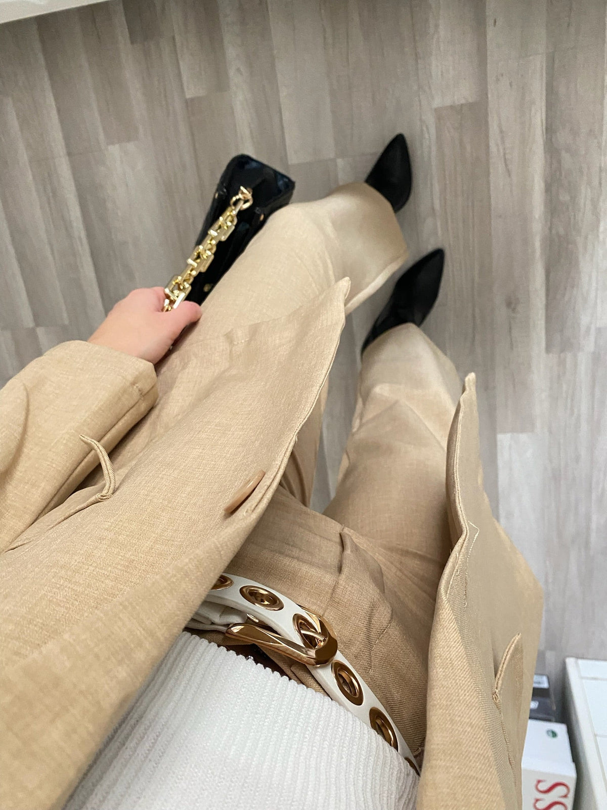 Completo giacca e pantalone beige