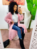 Cardigan lungo morbidissimo rosa
