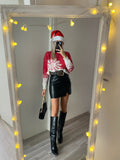 Maxi maglione con fiocco di neve