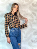 Camicia a quadri Camel black
