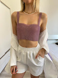 Top luxsequin lilla