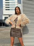 Pelliccia ecosoft beige