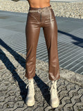 Leggins choco con zip