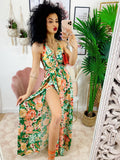 Dress Afrodite fiori arancio