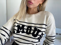 Maglione Amour bianco e nero