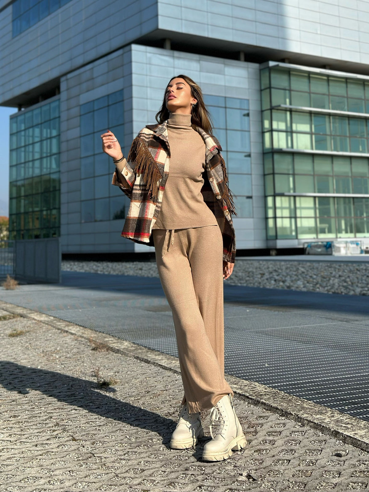 Giacca con frange nude