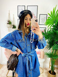 Abito Denim con borchie