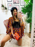Completo Giacca e short maculato Arancio