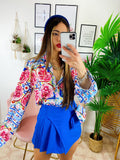 Short Blu con marsupio