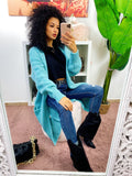 Cardigan lungo morbido tiffany