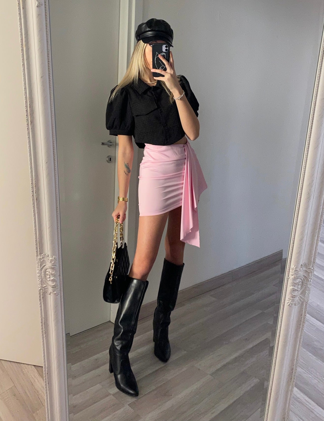 Gonna con fusciacca rosa